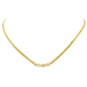 Collier Trilogie Or jaune Diamant
