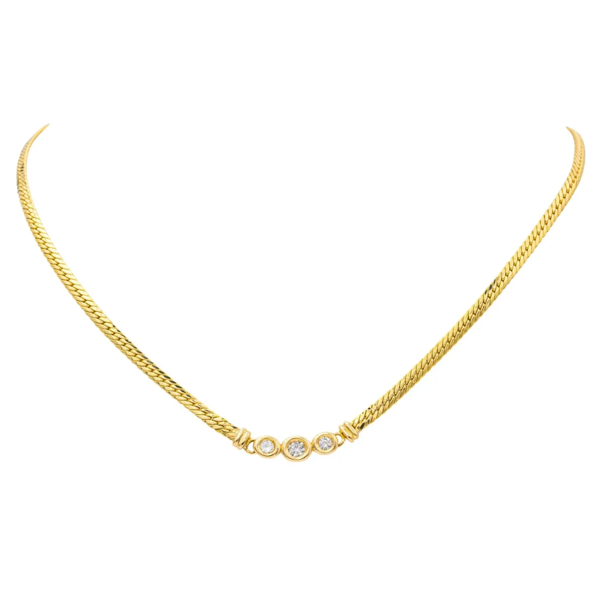 Collier Trilogie Or jaune Diamant – Image 2