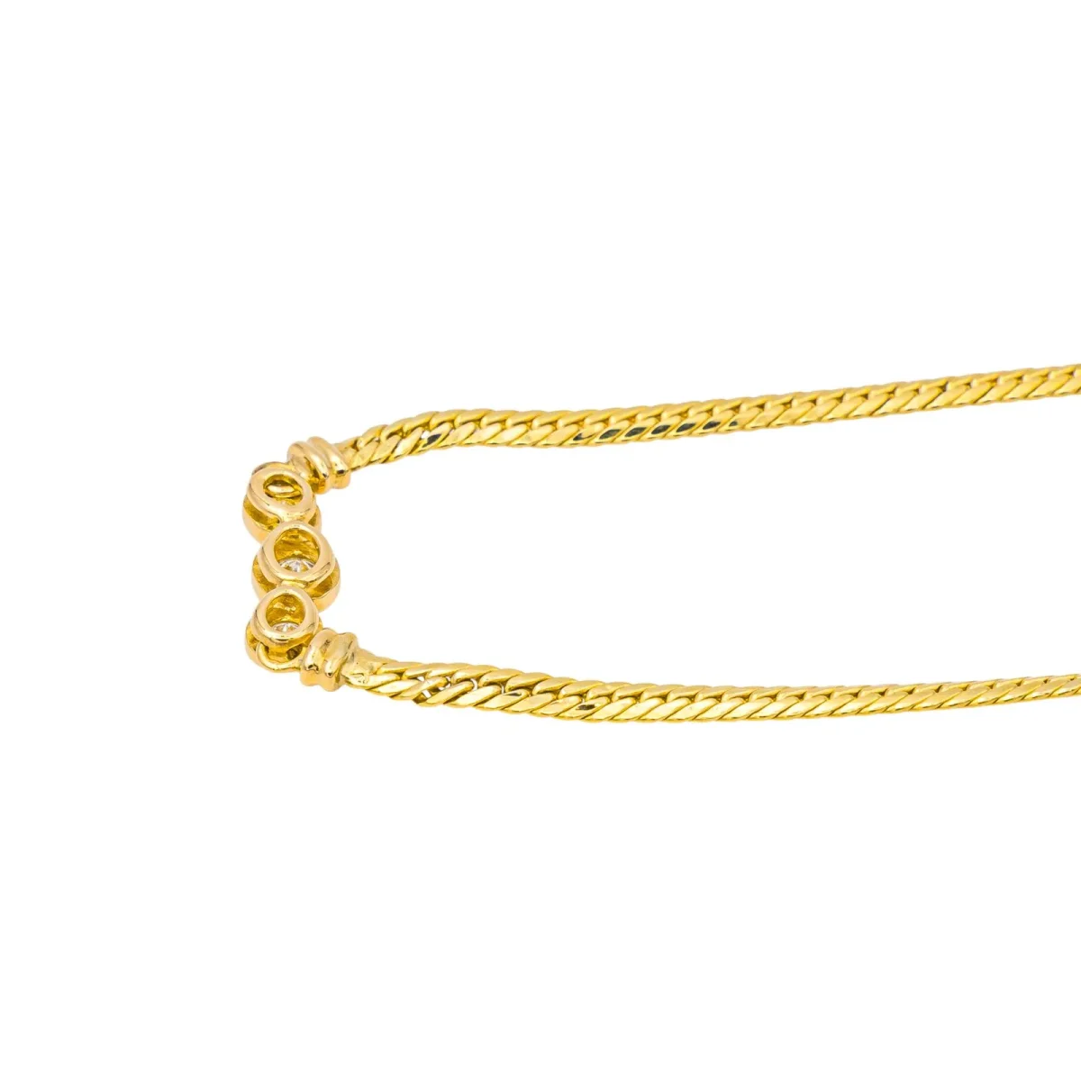 Collier Trilogie Or jaune Diamant – Image 5