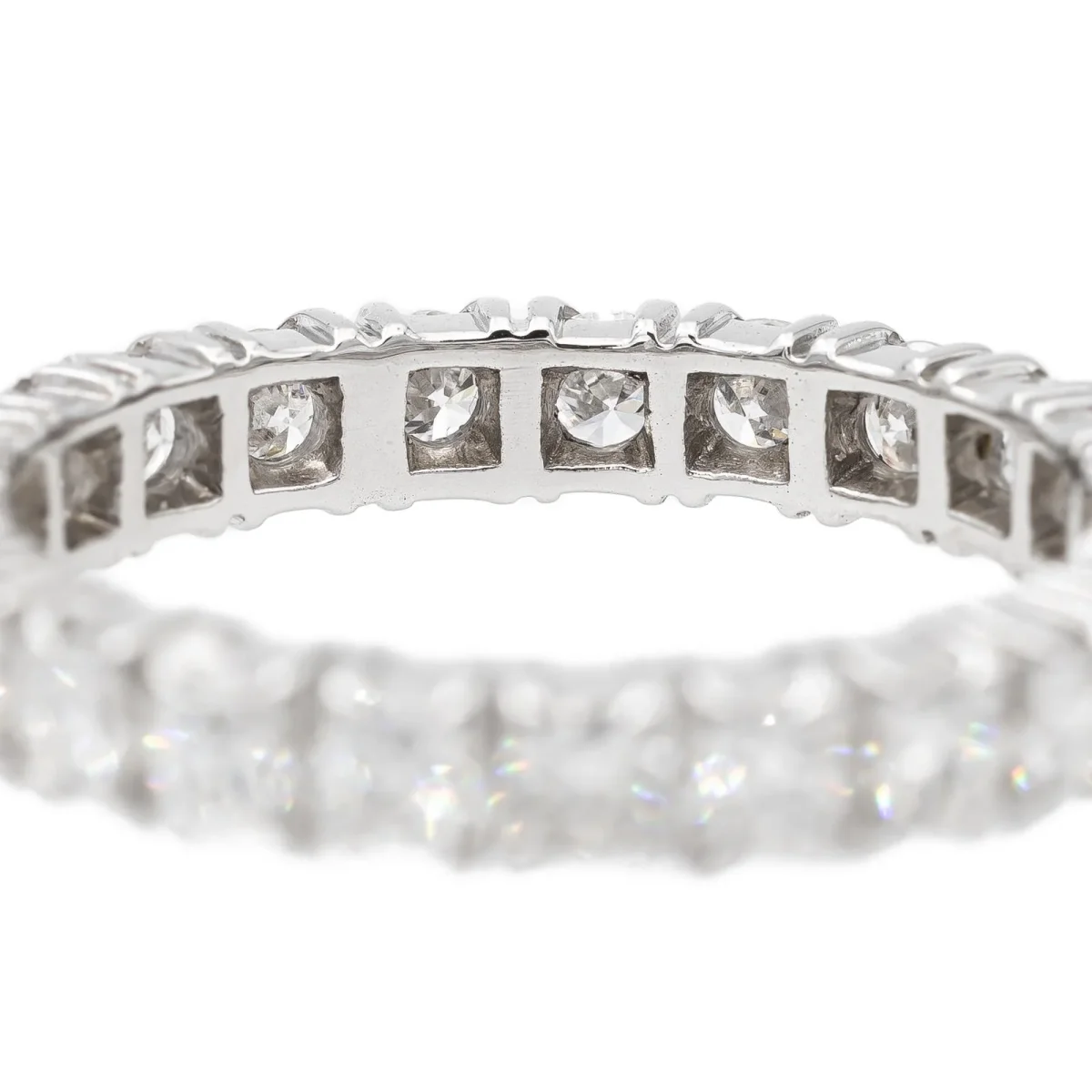 Bague Alliance américaine Or blanc Diamant – Image 6