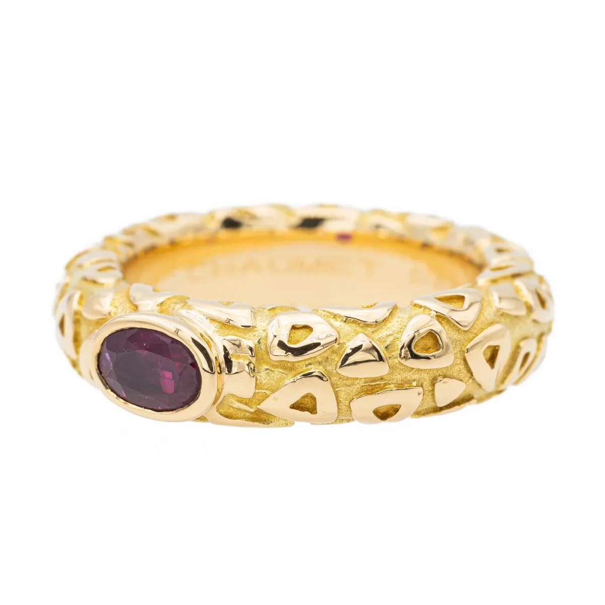 Chaumet Bague Jonc Or jaune Rubis – Image 4