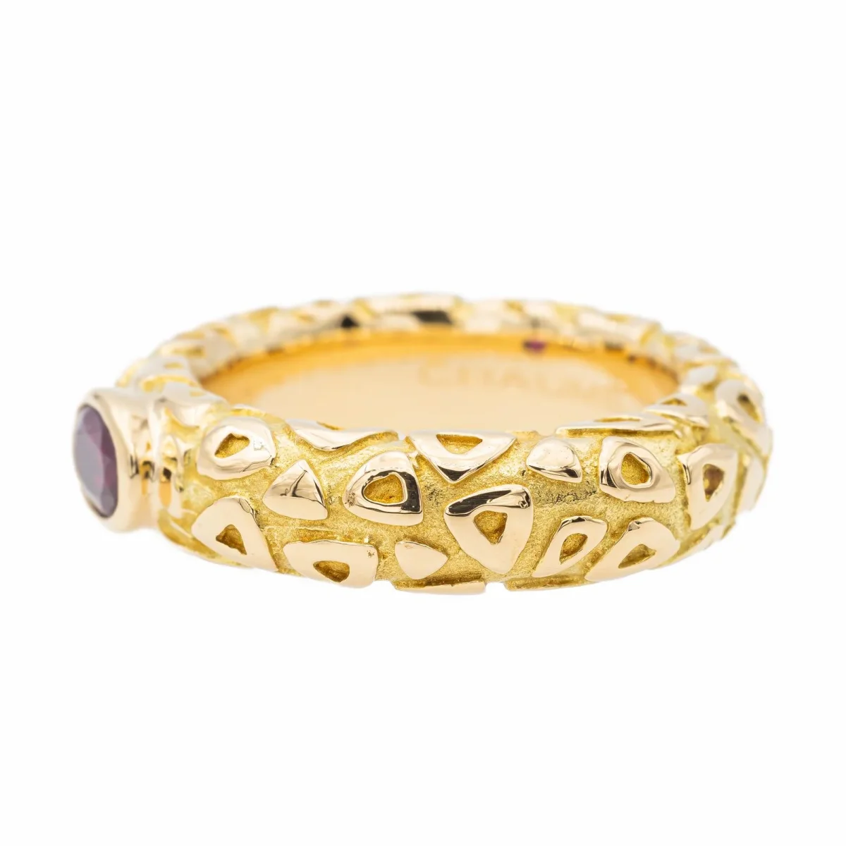 Chaumet Bague Jonc Or jaune Rubis – Image 5