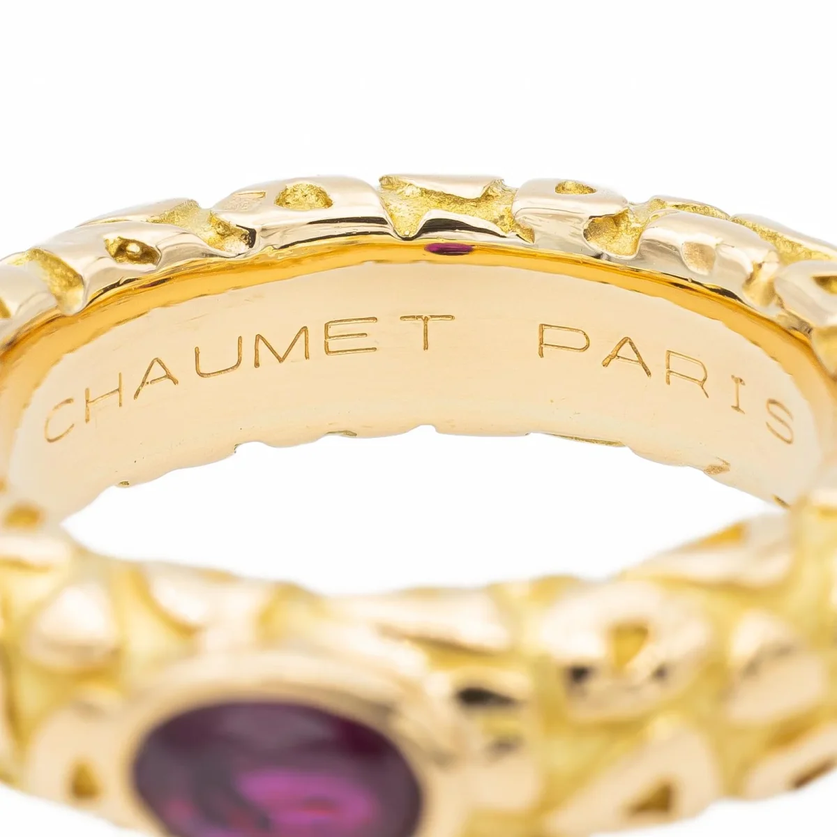Chaumet Bague Jonc Or jaune Rubis – Image 7
