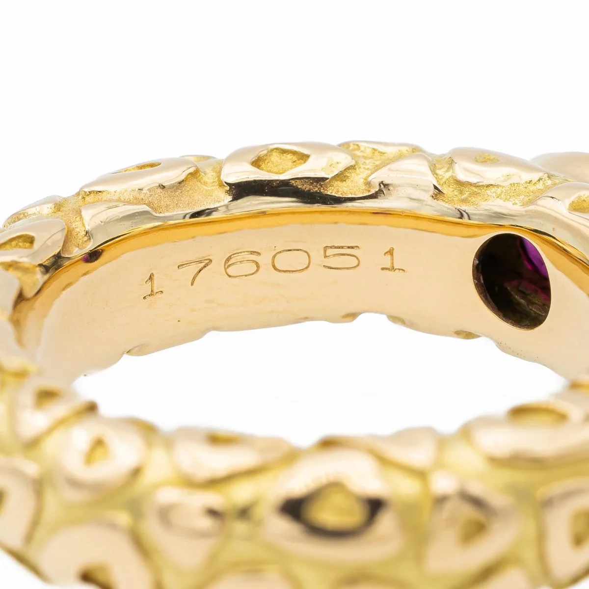 Chaumet Bague Jonc Or jaune Rubis – Image 8