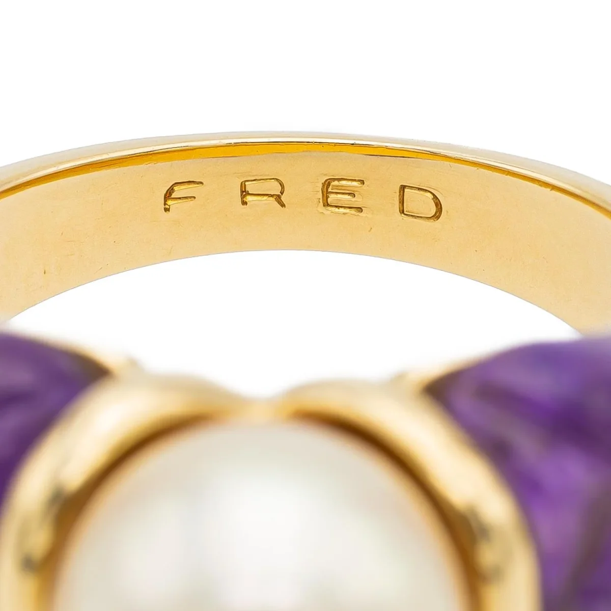 Fred Bague Or jaune Perle, Améthyste – Image 8
