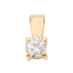 Pendentif Solitaire Or jaune Diamant