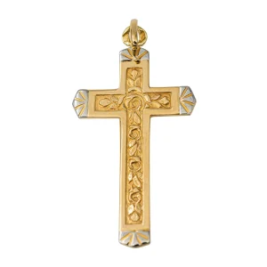 Pendentif Croix Or jaune, Or blanc