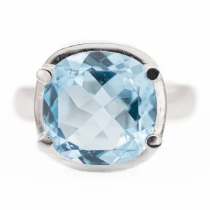 Poiray Bague Cocktail Filles antik Or blanc Topaze