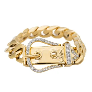Bracelet Manchette Or jaune Diamant