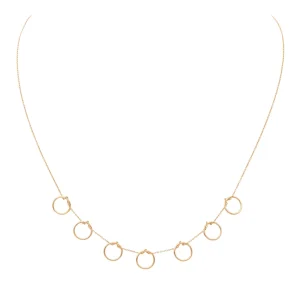 Ginette ny Collier Tiny seven circles Or rose