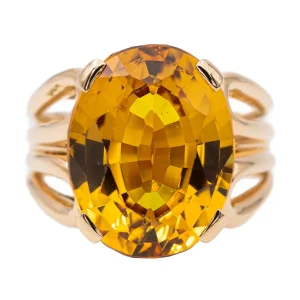 Bague Or rose Citrine