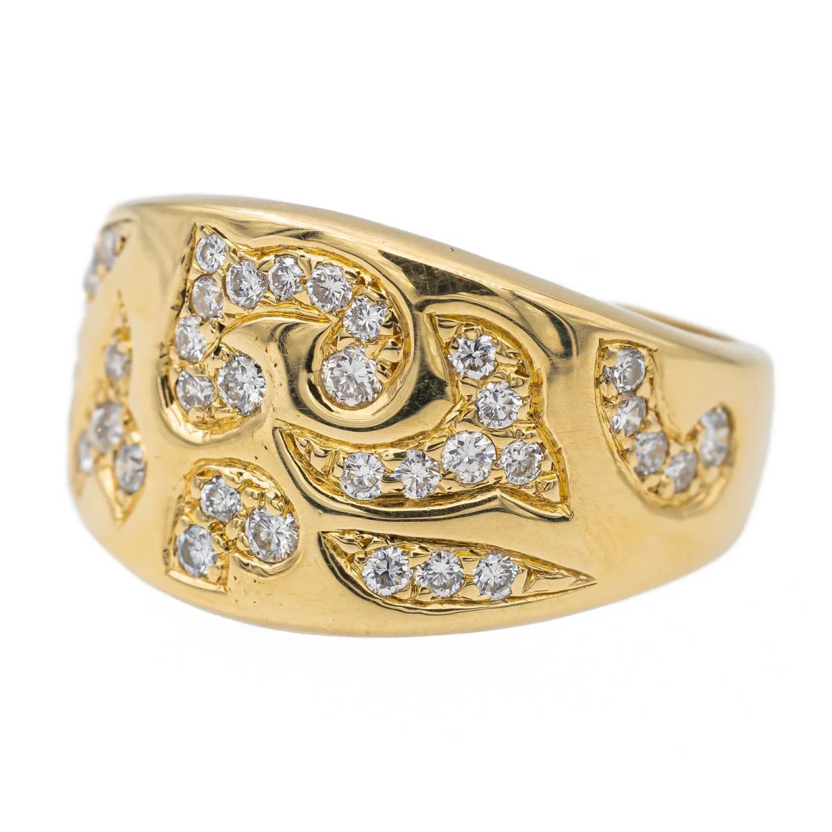 Bague Bandeau Or jaune Diamant – Image 4