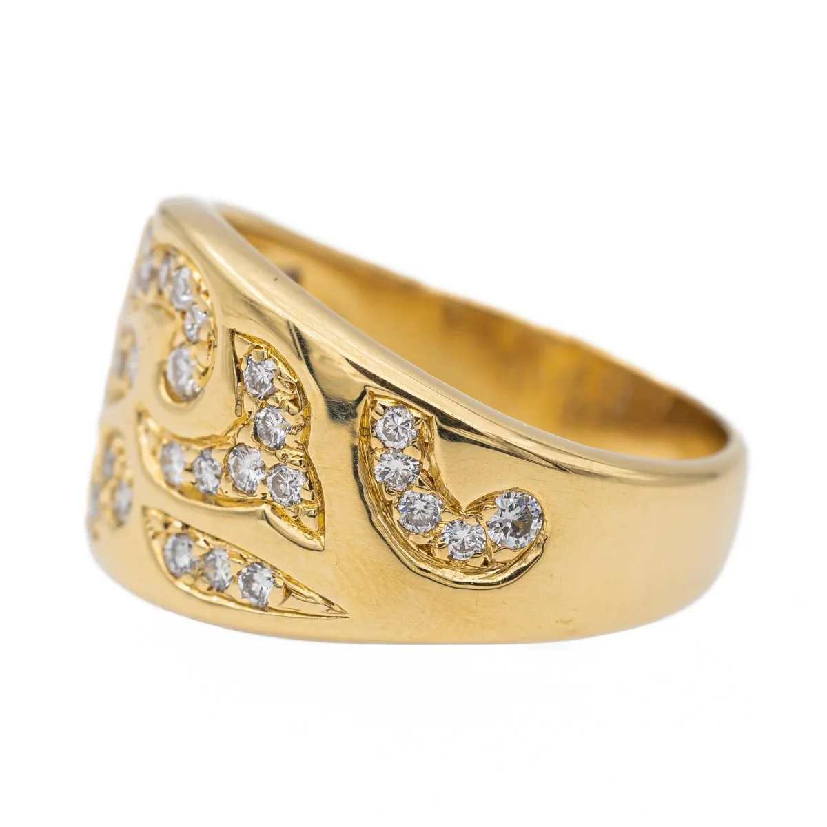 Bague Bandeau Or jaune Diamant – Image 5
