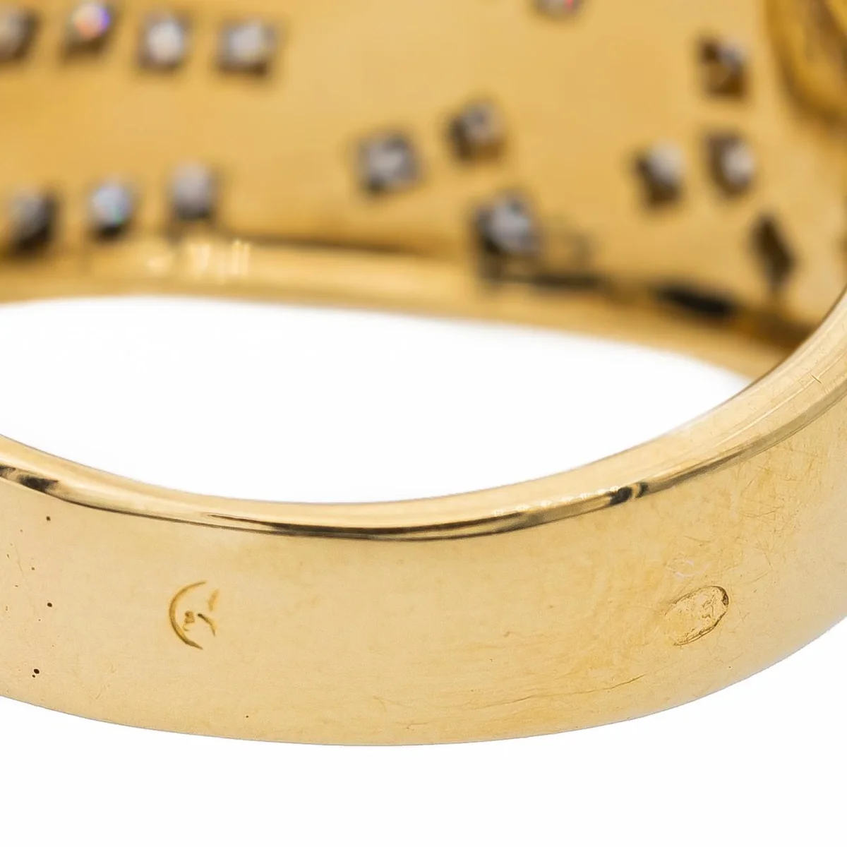 Bague Bandeau Or jaune Diamant – Image 7