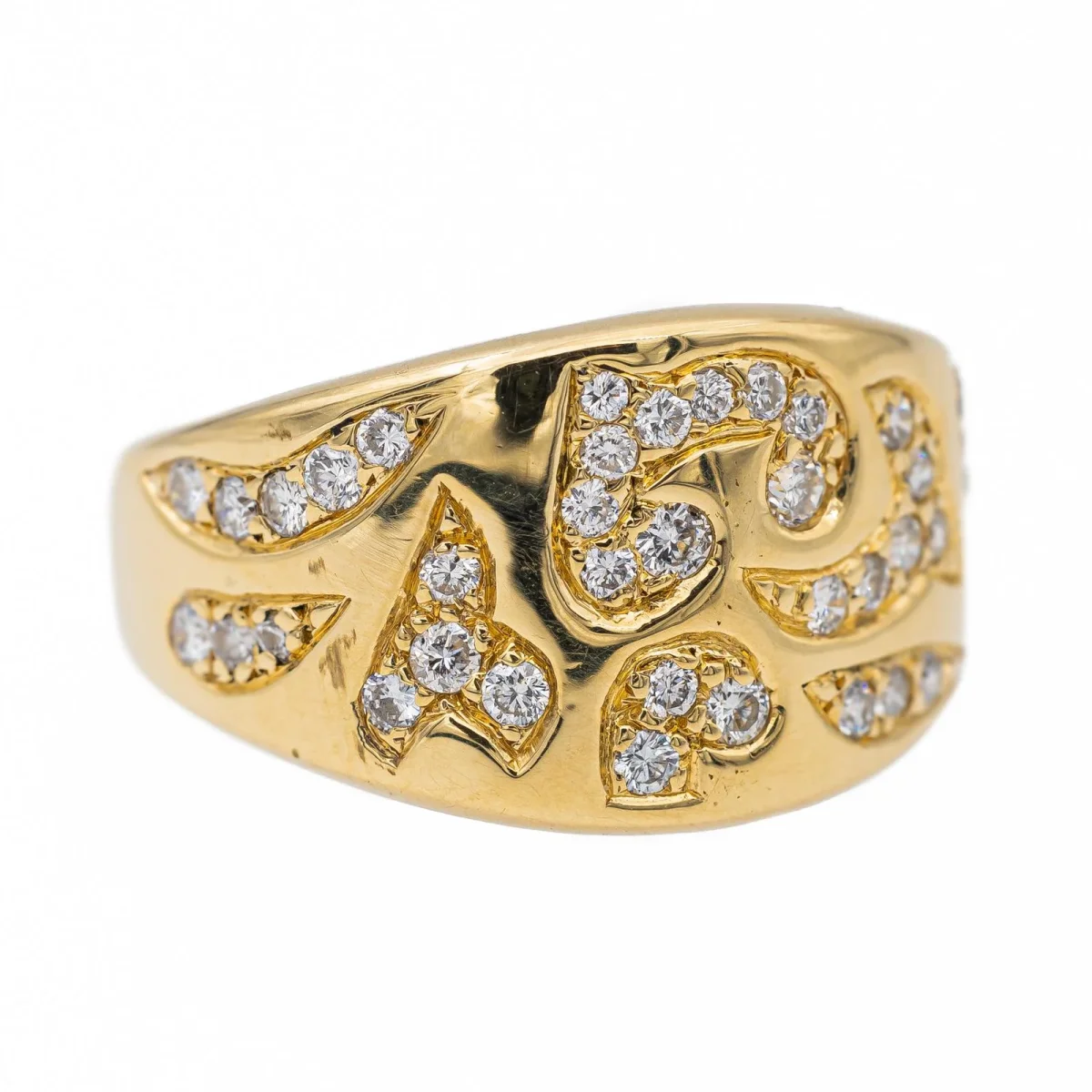 Bague Bandeau Or jaune Diamant – Image 8