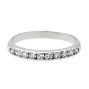 Bague Demi alliance Or blanc Diamant