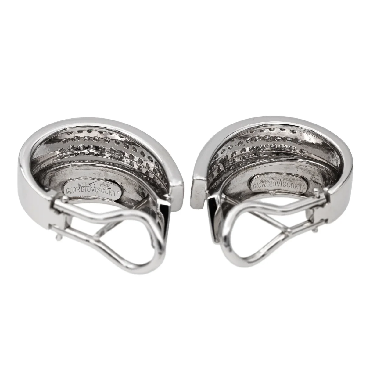 Giorgio visconti Boucles d'oreilles Or blanc Diamant – Image 6