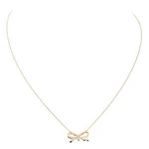 Ginette ny Collier Pendentif Mini bow Or rose