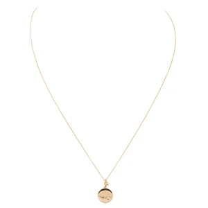 Ginette ny Collier Mini ever disc Or rose Diamant