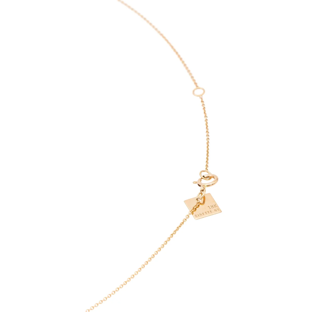 Ginette ny Collier Mini ever disc Or rose Diamant – Image 5
