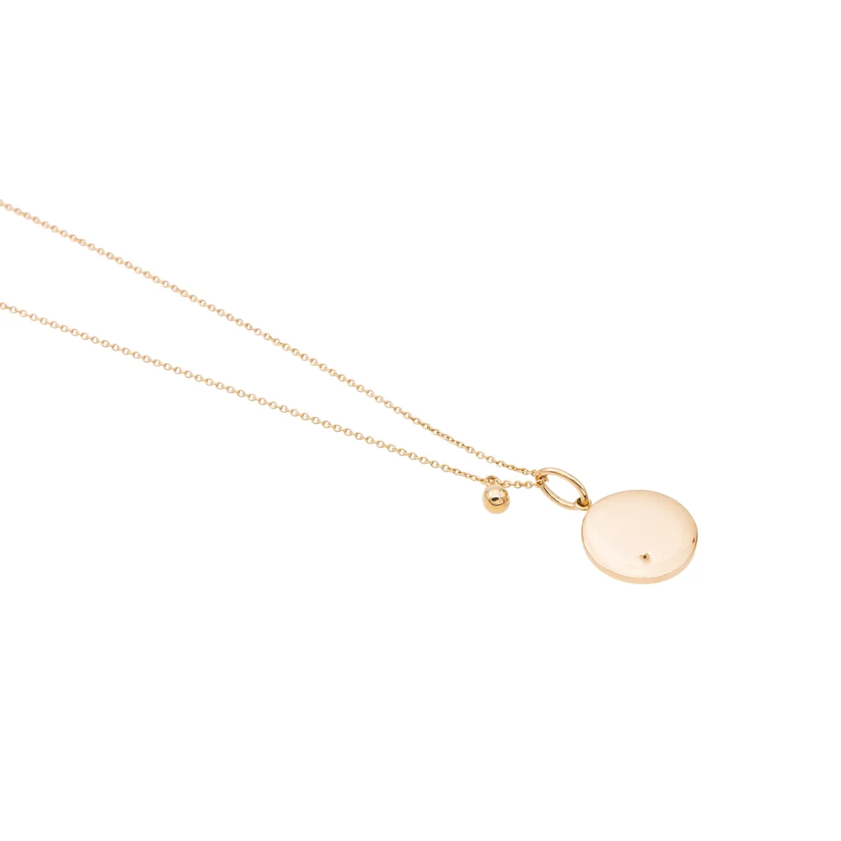Ginette ny Collier Mini ever disc Or rose Diamant – Image 6