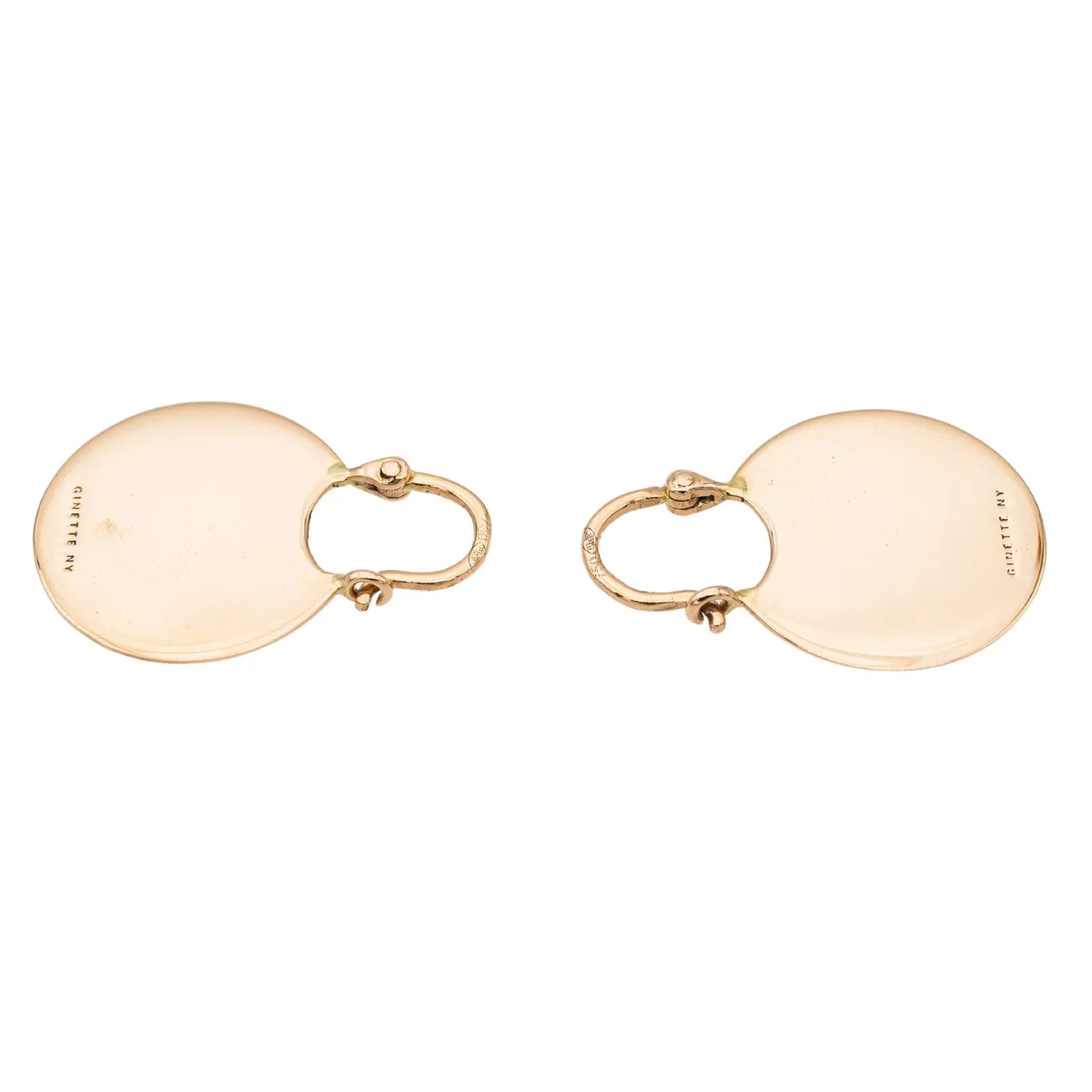 Ginette ny Boucles d'oreilles Donuts hoops Or rose – Image 5