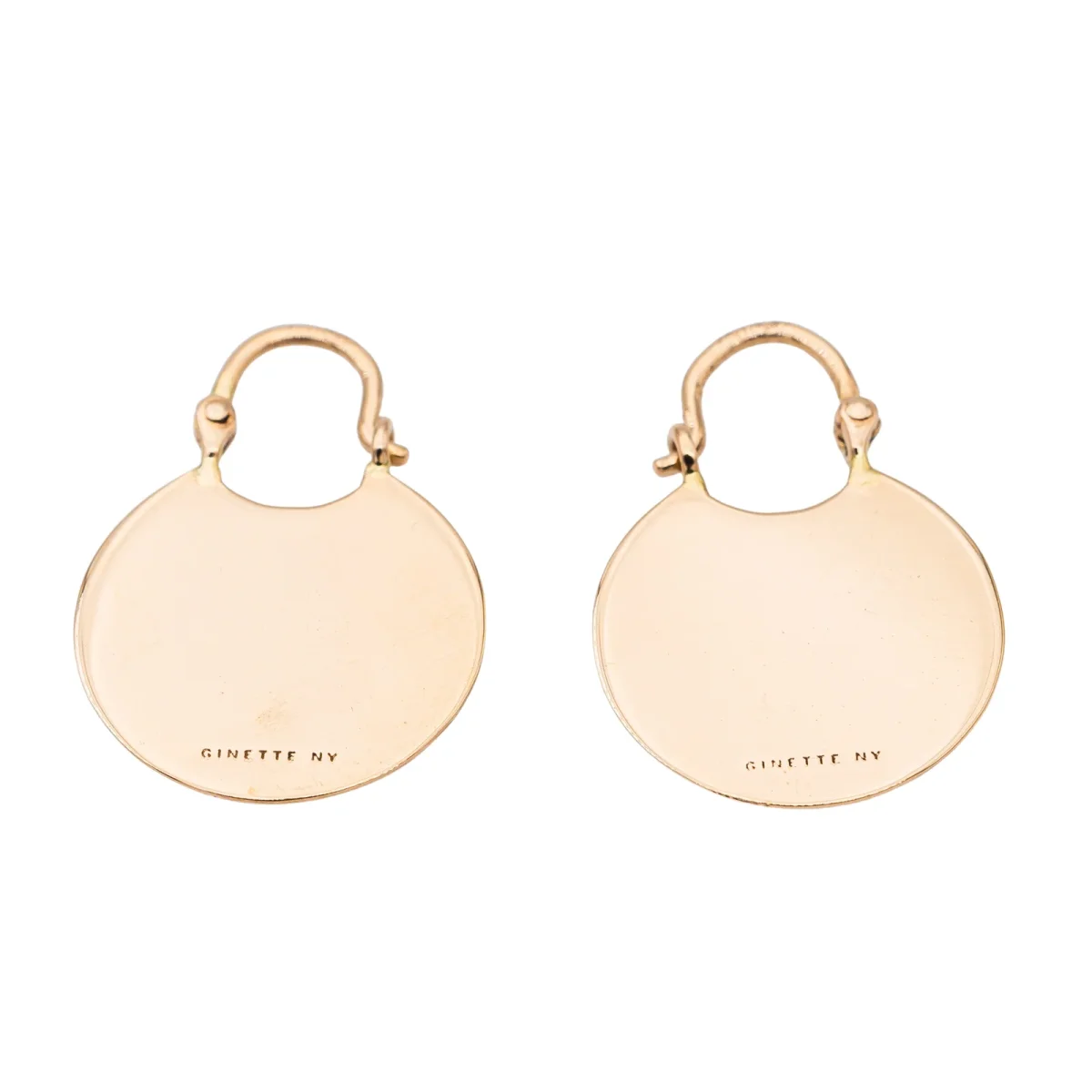 Ginette ny Boucles d'oreilles Donuts hoops Or rose – Image 7