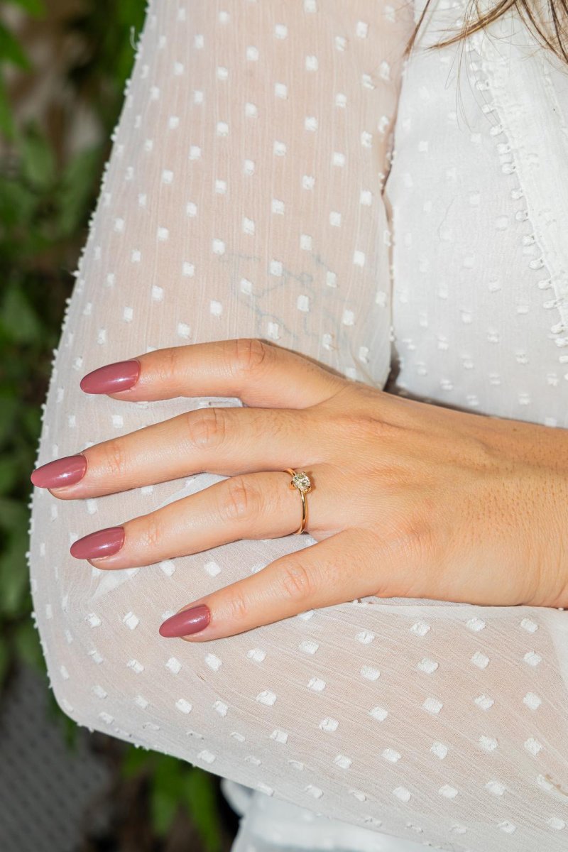 Ginette ny Bague Solitaire Be mine maria large engagement ring Or rose Diamant – Image 3