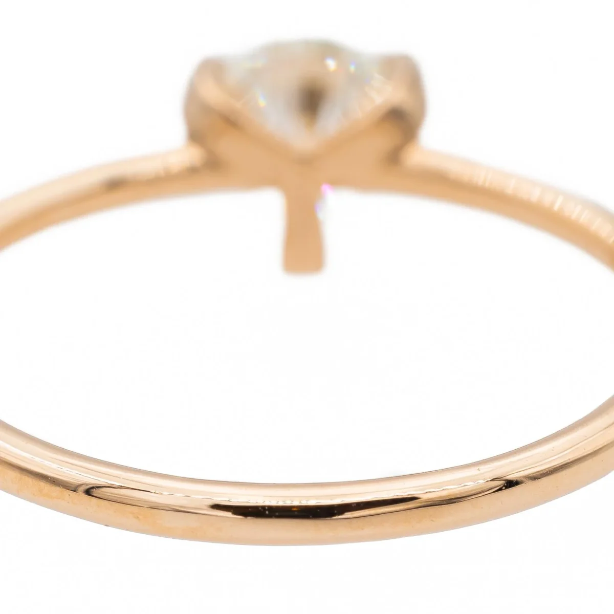 Ginette ny Bague Solitaire Be mine maria large engagement ring Or rose Diamant – Image 7