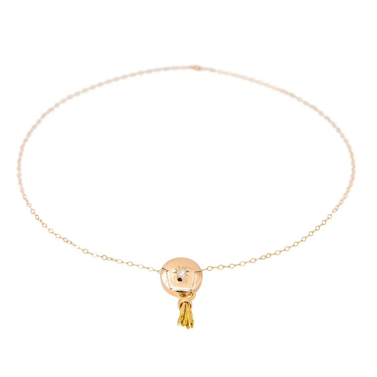 Collier Pendentif Or rose Diamant – Image 4