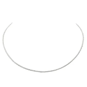 Collier Tressé Or blanc
