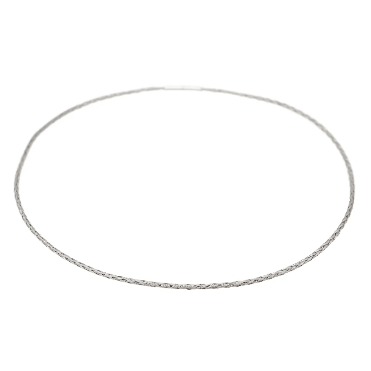 Collier Tressé Or blanc – Image 4