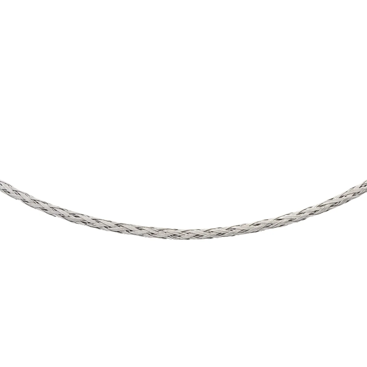 Collier Tressé Or blanc – Image 6