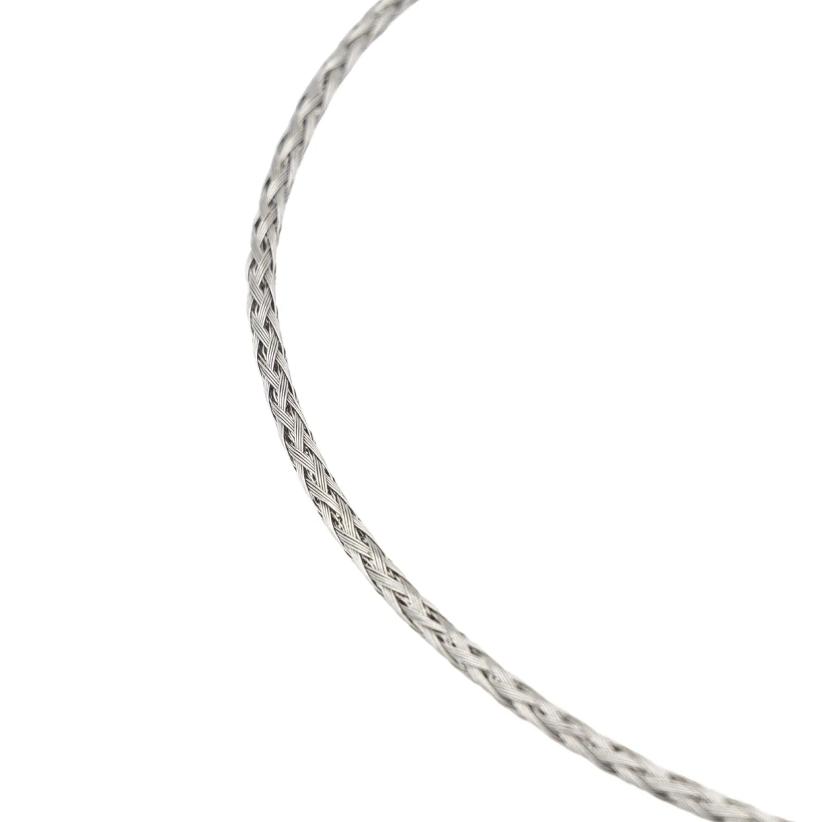 Collier Tressé Or blanc – Image 7