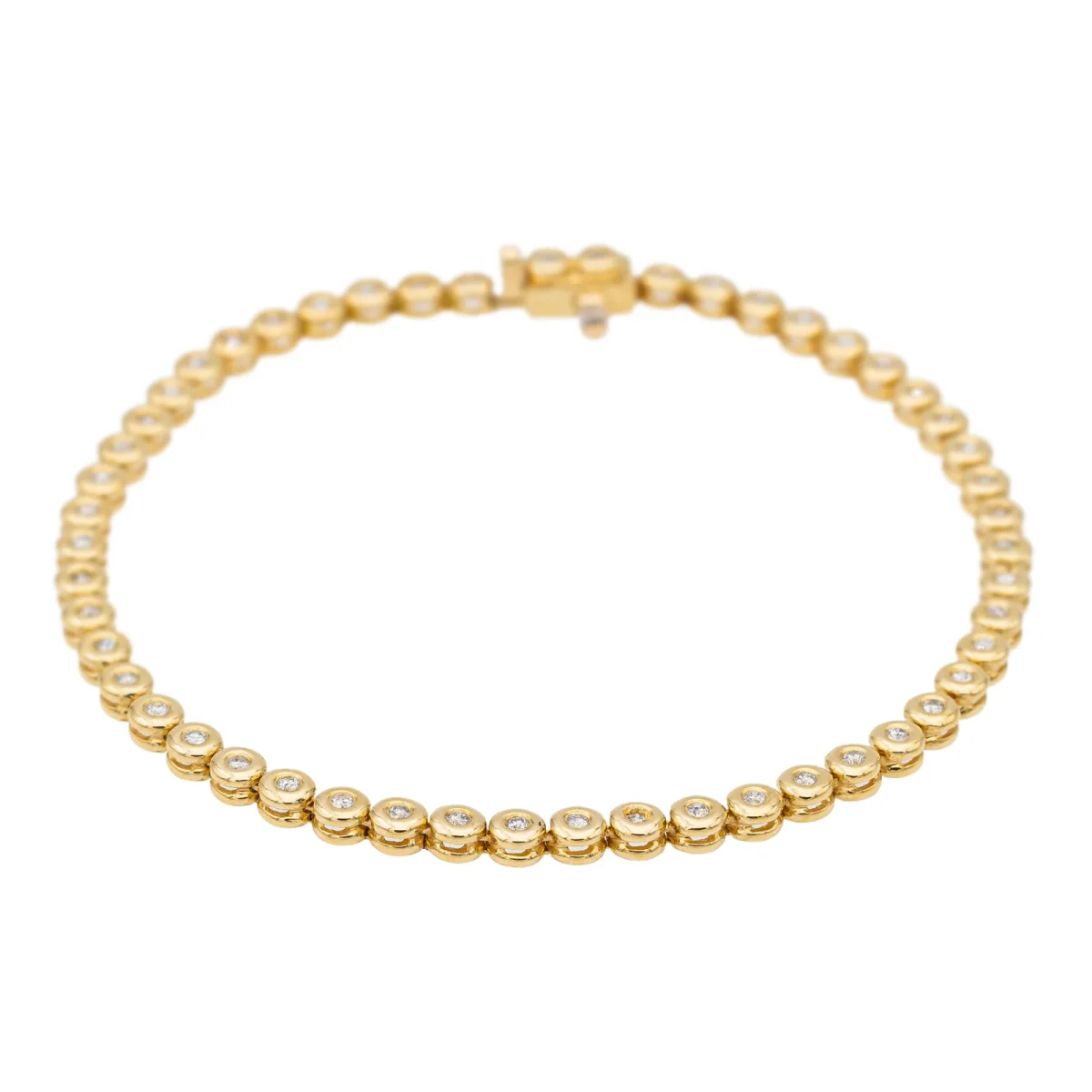 Bracelet Ligne Or jaune Diamant – Image 2
