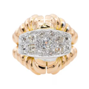 Bague Or rose, Platine, Or jaune Diamant