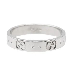 Gucci Bague Fine icon Or blanc