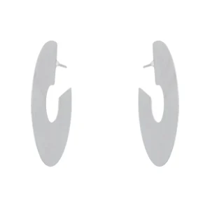 Boucles d'oreilles Créoles Or blanc