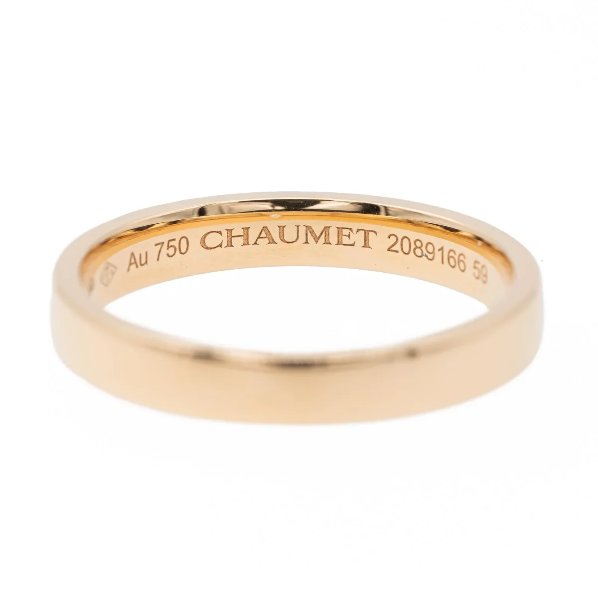Chaumet Bague Alliance Rubans Or rose Diamant – Image 4