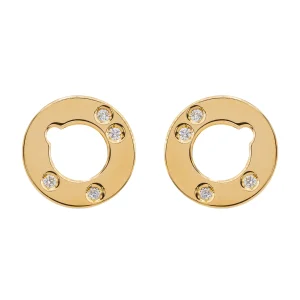 Dinh van Boucles d'oreilles Cible Or jaune Diamant