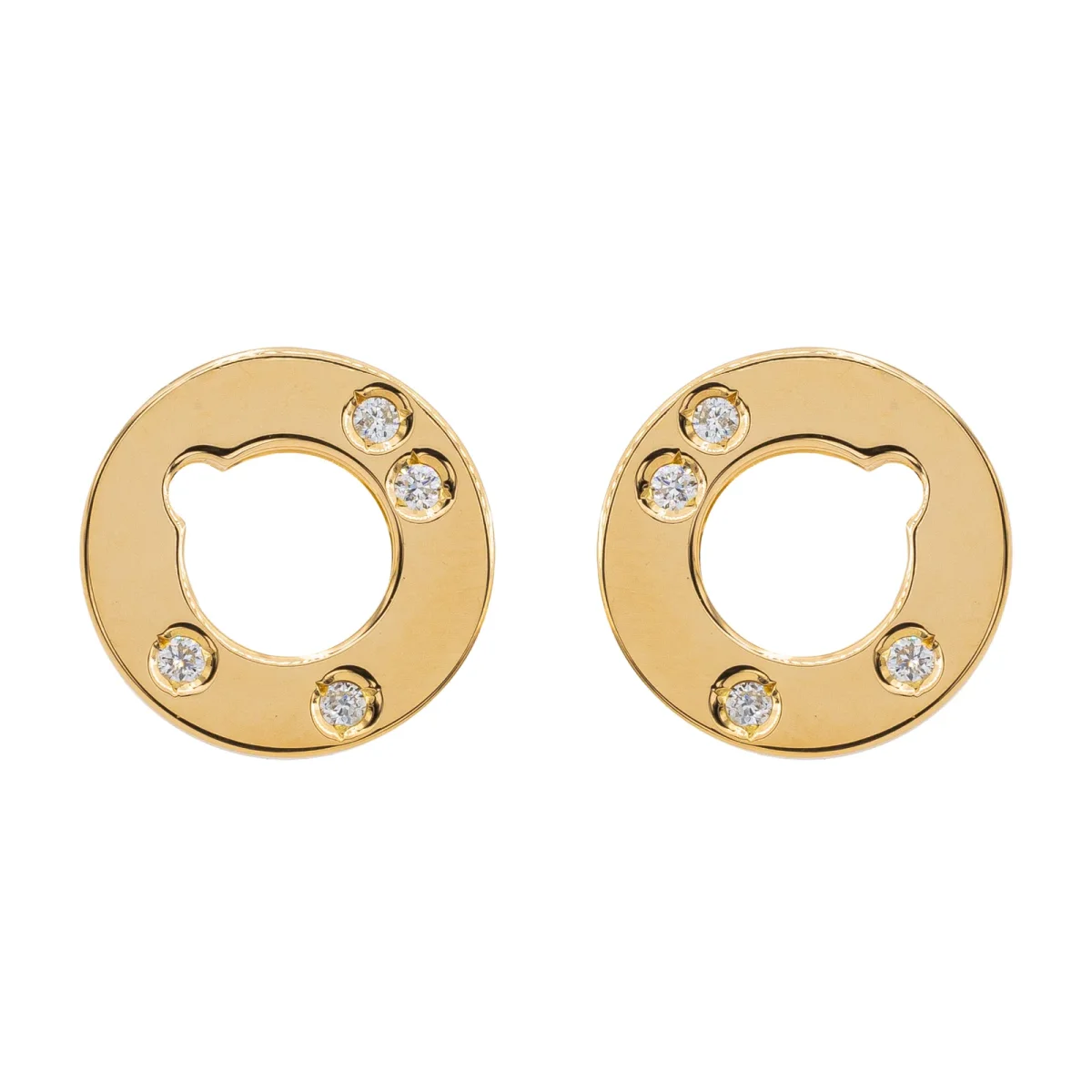Dinh van Boucles d'oreilles Cible Or jaune Diamant – Image 2