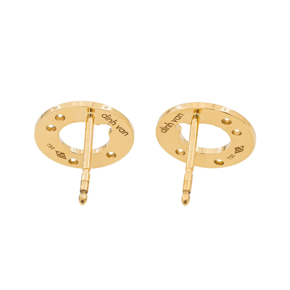 Dinh van Boucles d'oreilles Cible Or jaune Diamant – Image 7