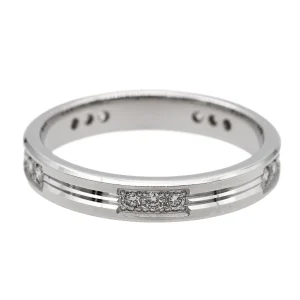 Bague Alliance Or blanc Diamant