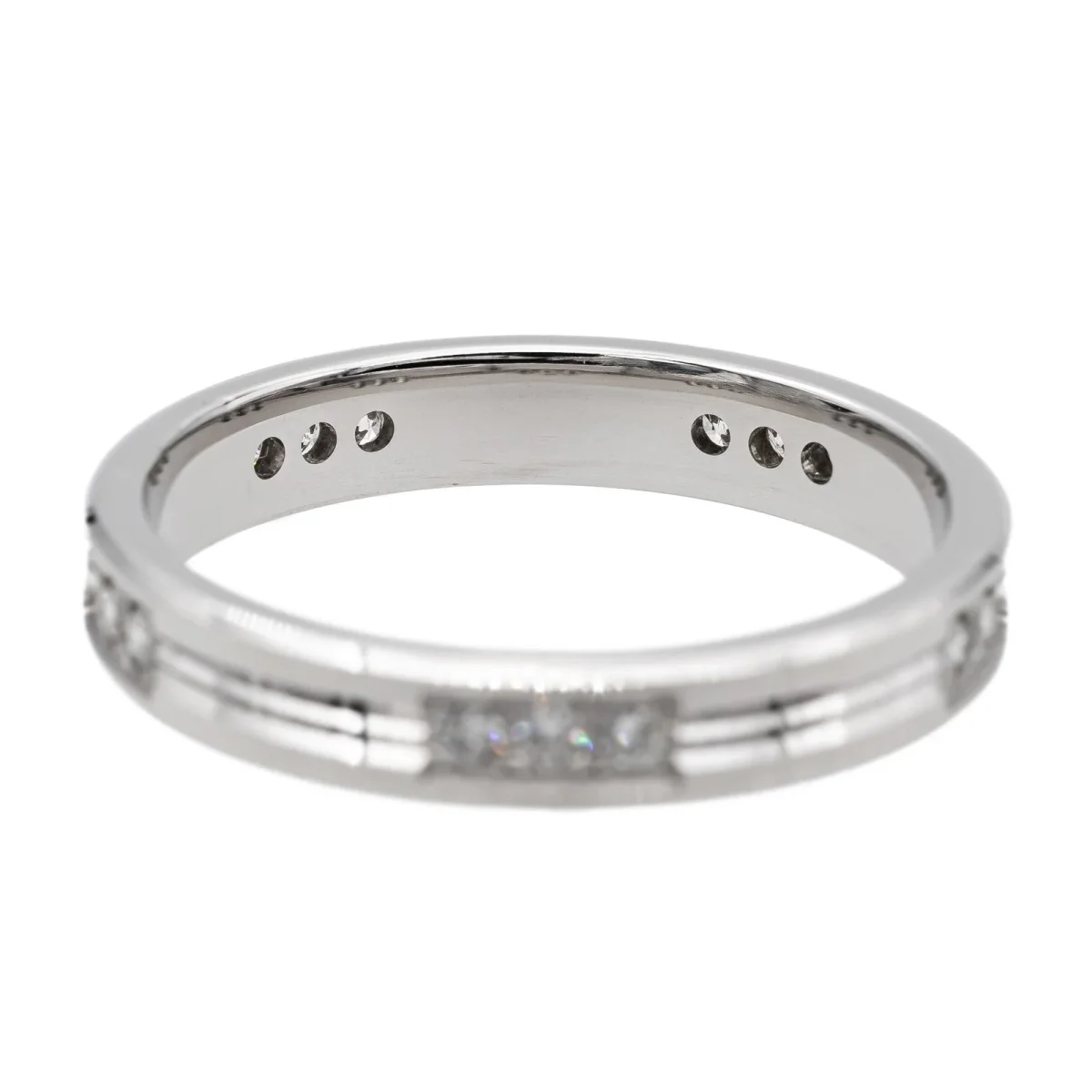 Bague Alliance Or blanc Diamant – Image 4