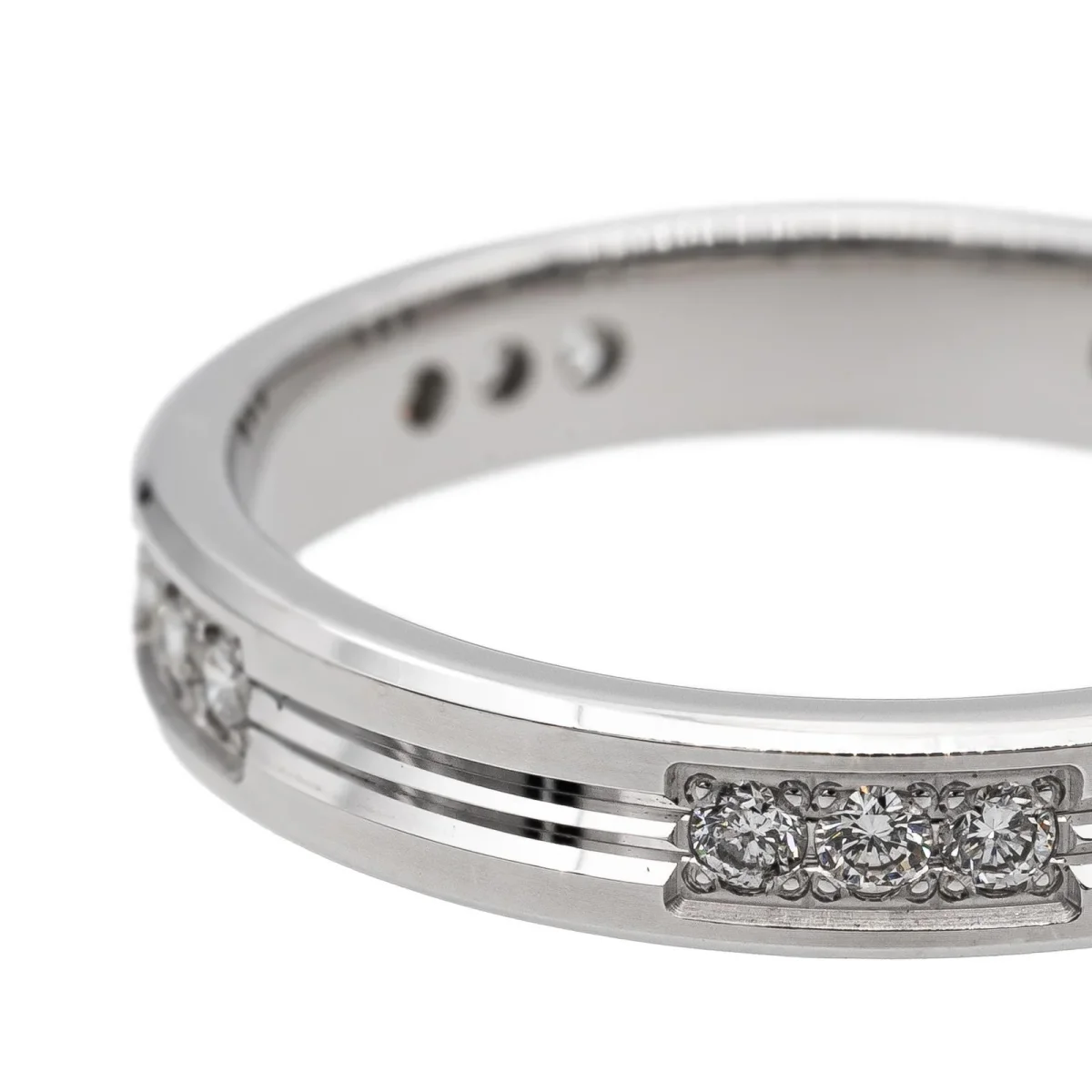 Bague Alliance Or blanc Diamant – Image 6