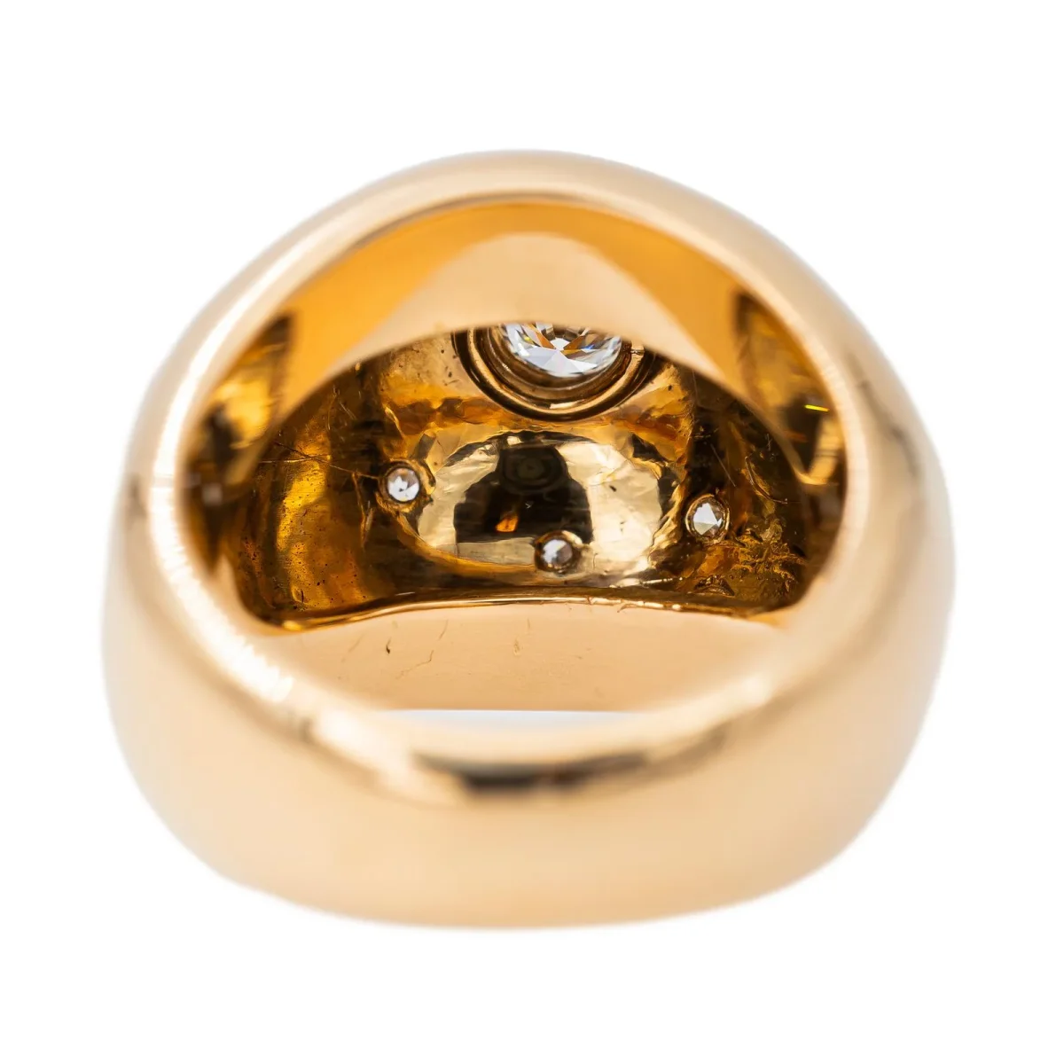 Bague Bombée Or rose Diamant – Image 6