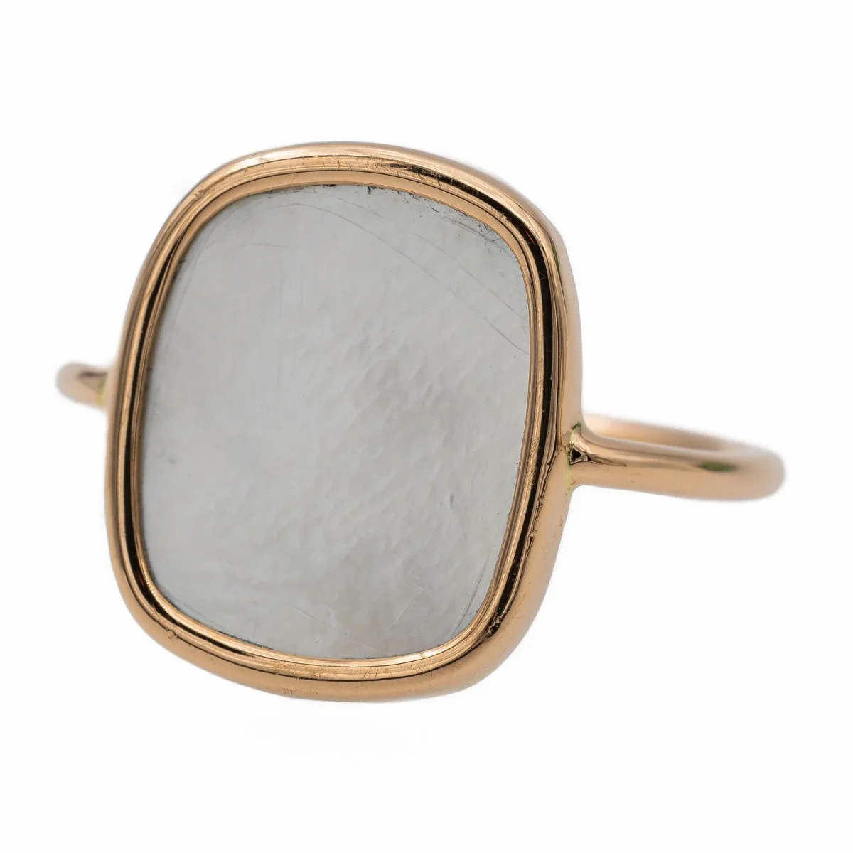 Ginette ny Bague White mop antique Or rose Nacre – Image 4