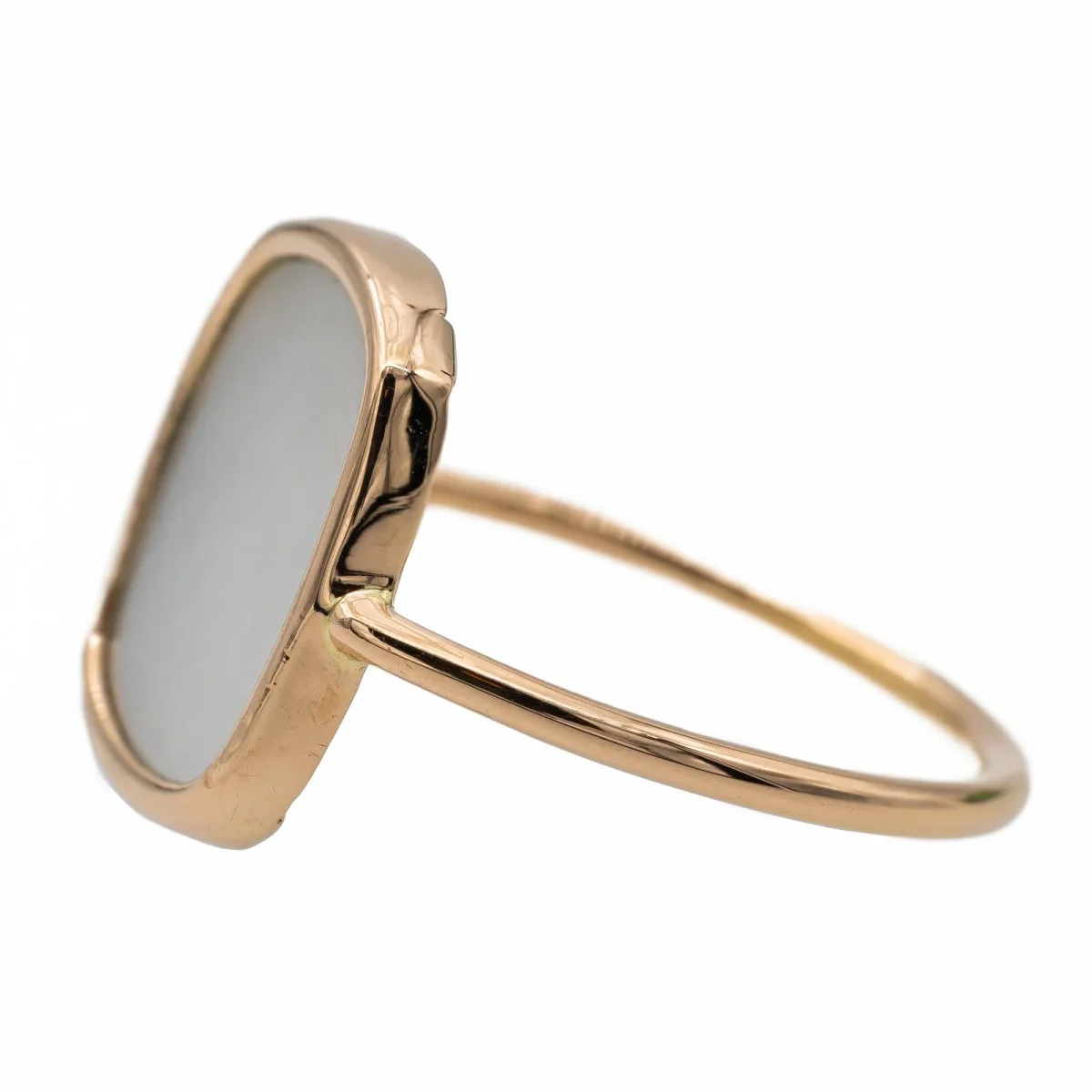 Ginette ny Bague White mop antique Or rose Nacre – Image 5