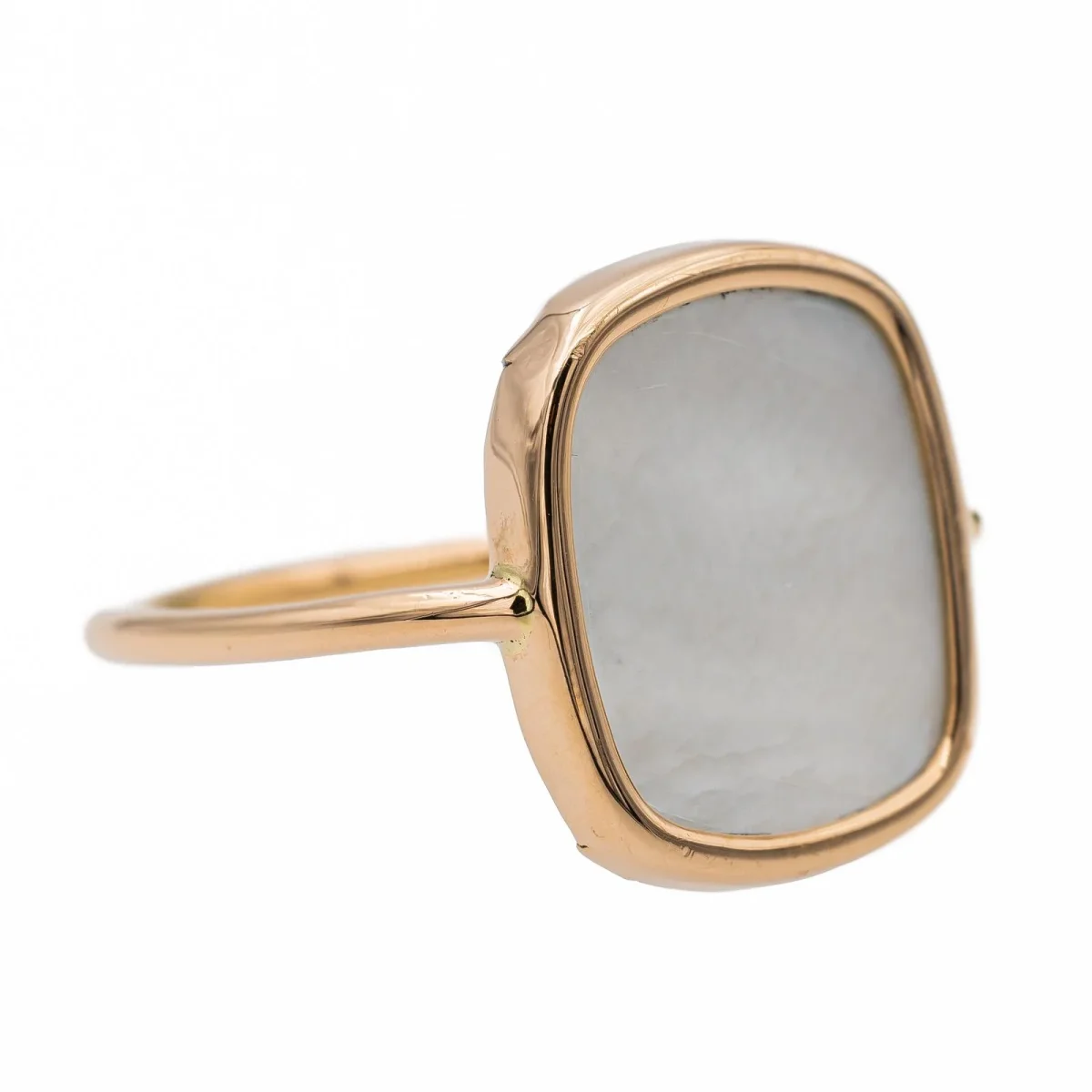 Ginette ny Bague White mop antique Or rose Nacre – Image 8