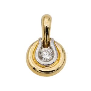 Pendentif Or jaune, Or blanc Diamant